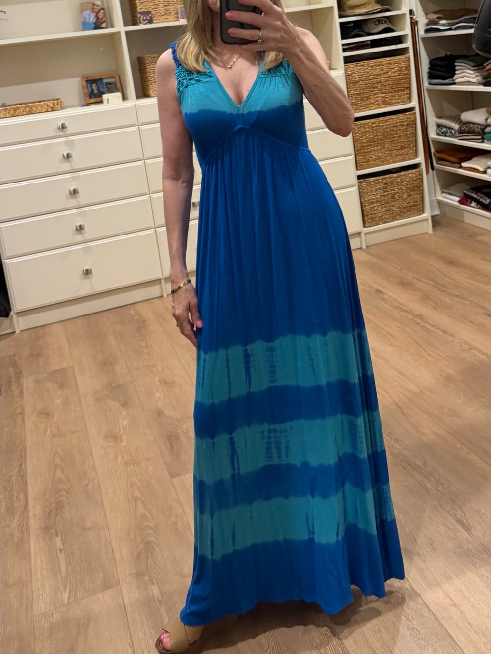 Love Token Blue and Teal Ombre Maxi Dress SZ S - Picture 8 of 8